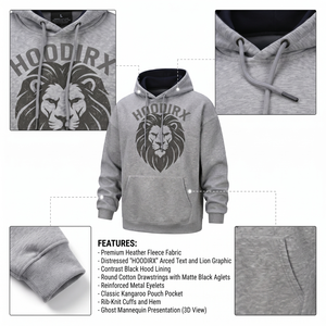 Sweat-shirts à capuche personnalisés de haute qualité, imprimés à l'écran, style streetwear surdimensionné, en molleton de coton, pour hommes et femmes, prix de gros - Product Image 6