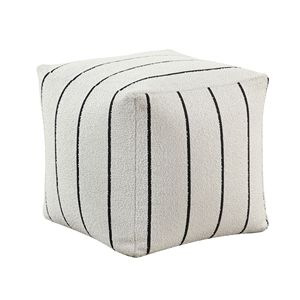 Pouf Moderno Quadrato Bianco in Tessuto Jacquard Antiscivolo, 1 Pezzo, Sedia a Sacco, Pouf Ottoman Antiscivolo - Product Image 2