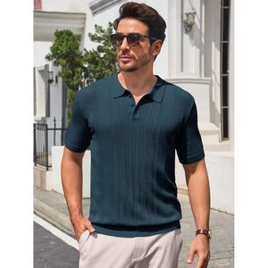 2025 Golf de verano para hombres para Polos Slim Fit manga corta ahueca hacia fuera algodón Tops antiarrugas Dark Technics - Product Image 1
