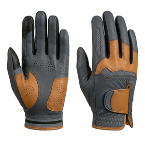 Wholesale Cabretta Leather Left Hand <b>Golf</b> Gloves Breathable Lightweight Full Finger Adjustable Wrist <b>Strap</b> Fast Delivery - Product Image 2