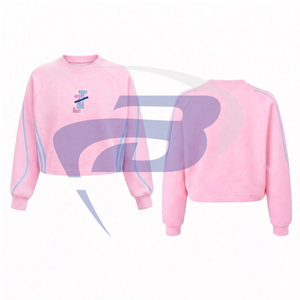 Sudadera Corta Rosa y Azul de la Hermandad Jack And Jill Of America con Diseño de Bordado y Ribete, Ropa Universitaria - Product Image 1