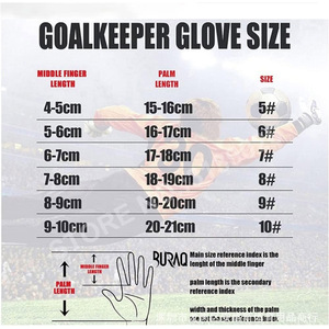 Gants de gardien de but, forte adhérence pour le football, tailles 6/7/8/9/10 pour enfants, jeunes et adultes - Product Image 3