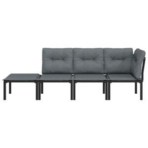 Conjunto de Muebles de Jardín en Negro y Gris, Elegantes Muebles de Patio para Entretenimiento al Aire Libre - Product Image 3