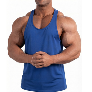 <b>Men's</b> <b>Tank</b> <b>Tops</b> 100% Cotton <b>Black</b> Breathable Quick Dry Eco-Friendly Summer Sleeveless Sports Gym Running High Street Style Front - Product Image 1