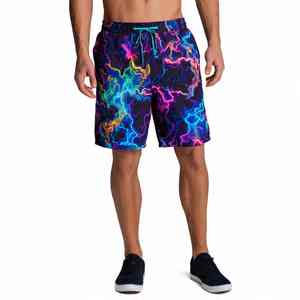 Shorts de plage pour hommes, imprimés par sublimation, légers, 100% polyester, anti-UV, séchage rapide, dernières tendances été. - Product Image 2