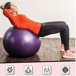 HAWK SPORTS INDUSTRIES Balón de Yoga Morado de 4.9 Pulgadas, Antiexplosión, Antideslizante, para Ejercicio, Pilates, Entrenamiento Físico, Uso Adulto, Superficie Lisa - Product Image 6