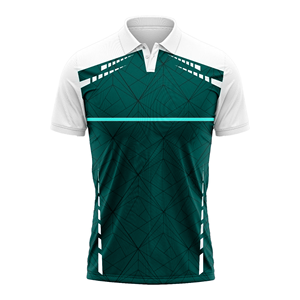 Polo de Manga Corta para Hombre, Rojo, con Patrón Geométrico, Tejido de Secado Rápido, Estilo Deportivo - Product Image 4