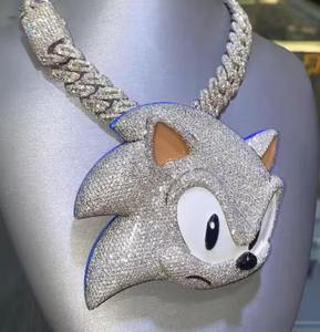 Colgante de Diamante Moissanite 3D Personalizado con Diseño de Dibujos Animados para Hombre, Colgante Esmaltado con Incrustaciones de Diamantes, Plata 925, Colgante Estilo Hip Hop - Product Image 4