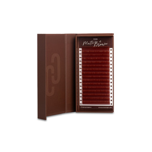 Charmlash Bandeja de Extensiones de Pestañas Marrón, Bandejas de Extensiones de Pestañas Coreanas de Fibra PBT, Individuales, Sin Puntos de Agarre, Personalizables, Curva D - Product Image 2