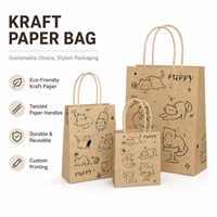 Sacs cadeaux en papier kraft brun recyclé écologiques en gros avec laminage pour les cadeaux de fête et l'emballage des collations