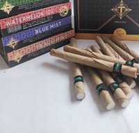 Expérience de Luxe Premium aux Herbes, Feuilles Séchées Roulées à la Main, 100% Naturelles, Origine Indienne, Saveurs Exotiques, Brume Bleue, Crème Russe, Pan