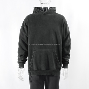 Vente en gros de sweat-shirts lourds personnalisés de 420 g, style vintage, délavé à l'acide, surdimensionné, uni, sans marque - Product Image 3