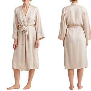 2026 Nuevo Kimono de Seda de Alta Calidad para Mujer, Conjunto de Dos Piezas, Lencería Sexy de Satén para Boda, Venta al por Mayor Personalizada - Product Image 5