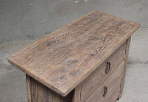 Rustic Solid <b>Wood</b> <b>Chest</b> of Drawers with 3 Drawers Antique Finish Storage Cabinet Living Room Furniture - Product Image 4