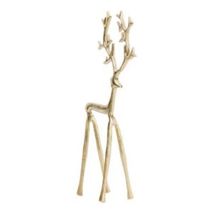 Escultura Artesanal de Ciervo y Pino en Metal con Base de Madera, Figura Moderna de Animal para Decoración de Mesa, Escultura de Lujo al por Mayor - Product Image 3