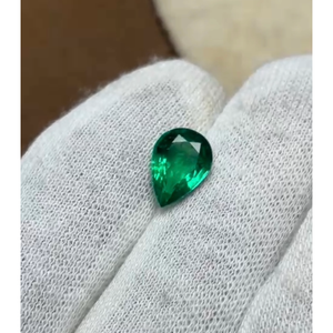 Gema de Esmeralda Verde Natural con Corte de Pera para Colgante, Suministro de Gemas Sueltas para Joyería Panna - Product Image 1