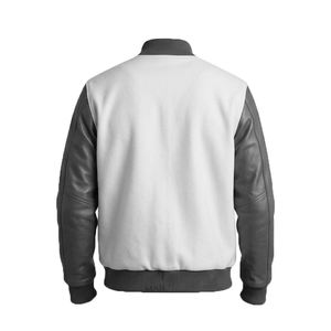 Veste universitaire d'hiver pour homme en polyester/coton respirant et écologique, style preppy, doublure en coton, fermeture à boutons recouverts unis - Product Image 6