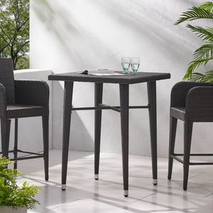 Tavolo da Bar Quadrato in Vimini da Esterno 32 Pollici - Product Image 1