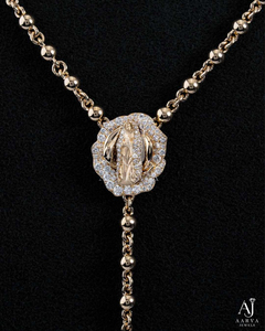 Collier pendentif croix en argent 925 plaqué or avec moissanite, chaîne à maillons, style hip-hop, bijoux pour cadeau de mariage - Product Image 4