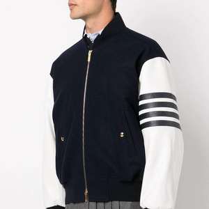 Chaquetas Varsity de Manga Larga, Resistentes al Viento, Acolchadas, con Mangas de Cuero y Tela de Lona para Béisbol, Venta al Por Mayor - Product Image 6