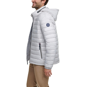 Men's Winter Hooded Insulated <b>Zip</b>-<b>up</b> <b>Jacket</b> High Street Style Waterproof Windproof Warm Puffer Worsted Fabric Reversible Fortleo - Product Image 3