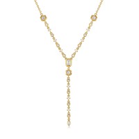 Collier minimaliste pour femme avec lettre en cristal, chaîne serpent en acier inoxydable plaqué or, sertissage griffe - Cadeau écologique pour