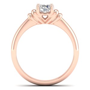 แหวนแต่งงาน REYES สวยงาม วัสดุทองคำแท้ 14K ประดับเพชรโมอิสซาไนต์ทรงกลม 0.5 กะรัต สำหรับผู้หญิง ได้รับการรับรองจาก GRA เครื่องประดับคุณภาพสูง - Product Image 4