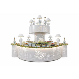 <b>White</b> <b>acrylic</b> catering display counter - Product Image 1
