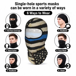 Splendid Apparel - Masque facial balaclava coloré à impression par sublimation, unisexe, adulte, respirant, imperméable, en polyester - Product Image 3
