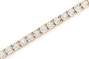 Pulsera de tenis de plata 925 para mujer con diamantes de talla brillante redonda y engaste de puntas, joyería clásica para bodas - Product Image 2
