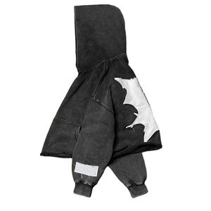 Custom Vintage Washed <b>Black</b> Pullover Hoodie <b>Men</b> Women Oversized Distressed Graphic Applique Heavyweight <b>Fleece</b> Streetwear Hooded - Product Image 5