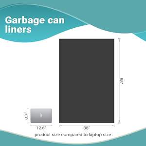 Ad alta densità opachi 36x58 sacchetti della spazzatura neri servizio regolare 55 galloni pattumiera per ufficio camera da letto della cucina sacchetti della spazzatura - Product Image 3