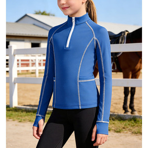 Chemise de polo équestre pour femmes, haut d'entraînement d'équitation, respirant, extensible, séchage rapide, vêtements de sport pour l'équitation en plein air - Product Image 6