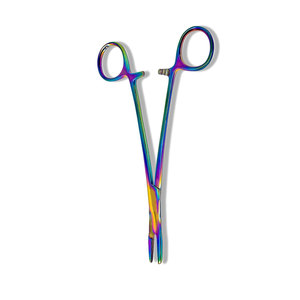 Premium Ophthalmic Needle Holder <b>Driver</b> Multicolor Rainbow Titanium Coating Integrated Hemostat Scissors Surgical Instruments - Product Image 3