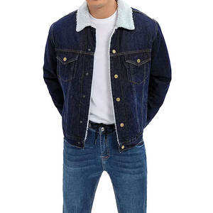 Veste en jean classique vintage délavée, écologique, respirante, décontractée pour l'automne, veste en jean cargo pour homme - Product Image 3