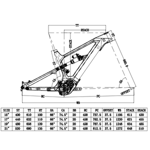 Cadre en fibre de carbone <span class=keywords><strong>Dengfu</strong></span> E10 EMTB Suspension complète AM Frame Bafang M510 M560 Moteur moyen VTT électrique Batterie 17.5AH - Product Image 5