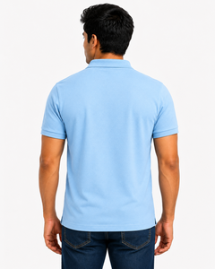 Chemises polo ajustées à manches courtes fabriquées en Inde, en tissu coton stretch, pour le golf et les activités de plein air. - Product Image 2