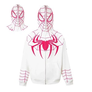 Fabrication OEM, vente en gros, sweat à capuche de haute qualité, fermeture éclair intégrale, Spider, 100% coton, sweat à capuche pour homme, manches longues, sweat à capuche pull-over - Product Image 2
