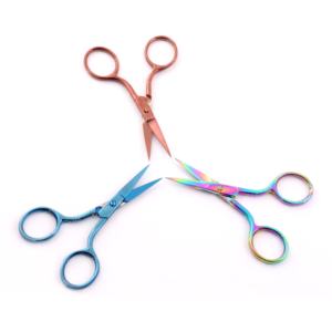 Mini pince à cils personnalisée en acier inoxydable Ciseaux pointus de toutes les couleurs disponibles pour la coupe des cils et des sourcils - Product Image 5