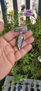 เครื่องประดับคริสตัลชั้นนำหินโมราลาบราดอไรต์อัญมณีเจียระไนจี้คู่แกะสลักในสไตล์ฮวงจุ้ยงานหัตถกรรมหินกึ่งมีค่า - Product Image 4