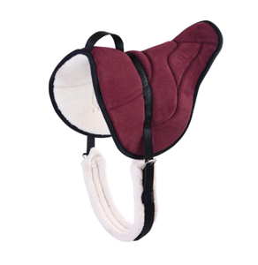 Équipement d'entraînement équestre en gros : Selle sans sellette en polaire douce pour chevaux |   Tapis d'équitation antidérapant - Product Image 1