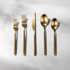 Ensemble de couverts en laiton doré de luxe, élégants ustensiles de table, collection de vaisselle pour mariage, banquet, restaurant, hôtel, maison - Product Image 4