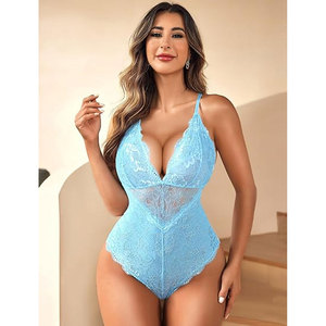 Solid Trader Fashionable Plain Mesh <b>Bodysuit</b> Beautiful <b>Square</b> <b>Neck</b> Sleeveless Leotard Tops Women Beach Wear - Product Image 3