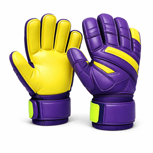 Premium Purple and Yellow Football Goalkeeper Gloves with Adjustable Wrist Strap Full Finger Protection for Sports Unisex - Product Image 6
