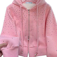 Elegante Chándal de Mujer con Pedrería y Material Ligero para Moda Casual
