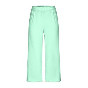 <b>Women's</b> High Waist Elastic Waist Breathable Ankle-Length Wide Leg Pants Solid Color Loose Fit Casual <b>Summer</b> Autumn Sleepwear - Product Image 5