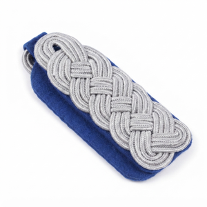 Fabricant OEM ODM – Épaulettes de haut grade avec passepoil bleu bleuet, écussons d'épaule brodés de qualité supérieure pour uniforme de service - Product Image 4