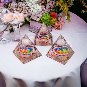 Orgonita pirámide cristales piedra Natural orgón generador de energía curación Reiki Chakra meditación adornos manualidades decoración de oficina - Product Image 2