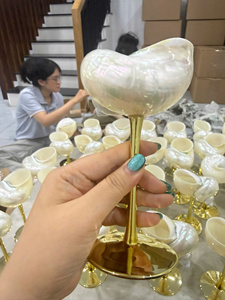 Premium Crystal Handmade Seashell <b>Wine</b> Glass Decorative Luxury <b>Goblet</b> Eco Friendly Stemware for Hotel Wedding Home Decoration - Product Image 1