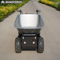 Efficiente Dumper Elettrico Rhinoceros KS450E, Capacità di Carico 450kg, Motore 800W, Emissioni Zero, Batteria al Litio, Attrezzo da Costruzione